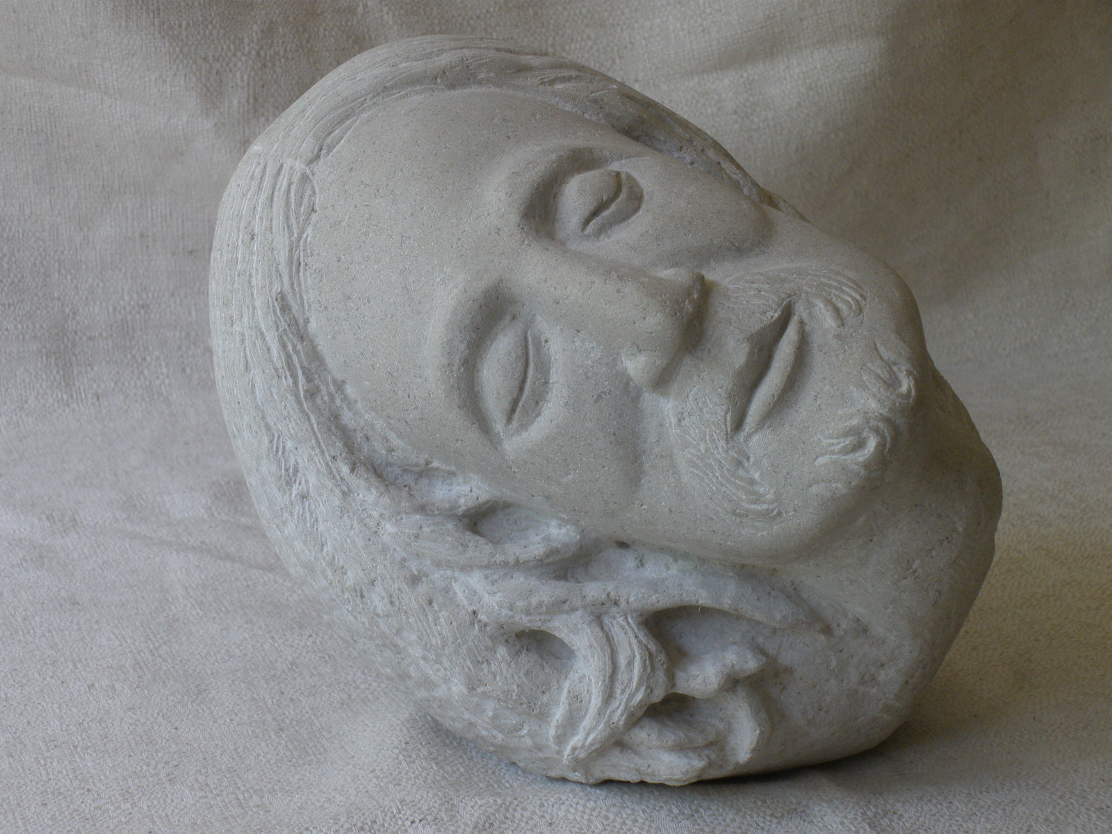 Pieta bust in Indiana limestone